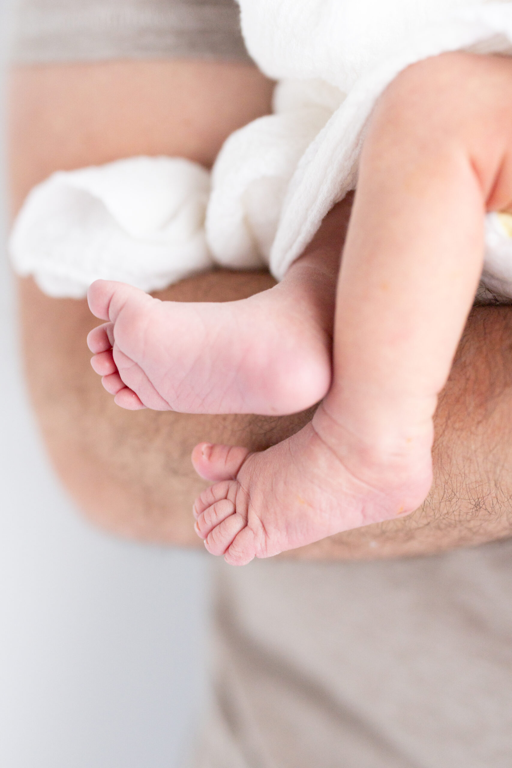 baby feet at a newborn photo session